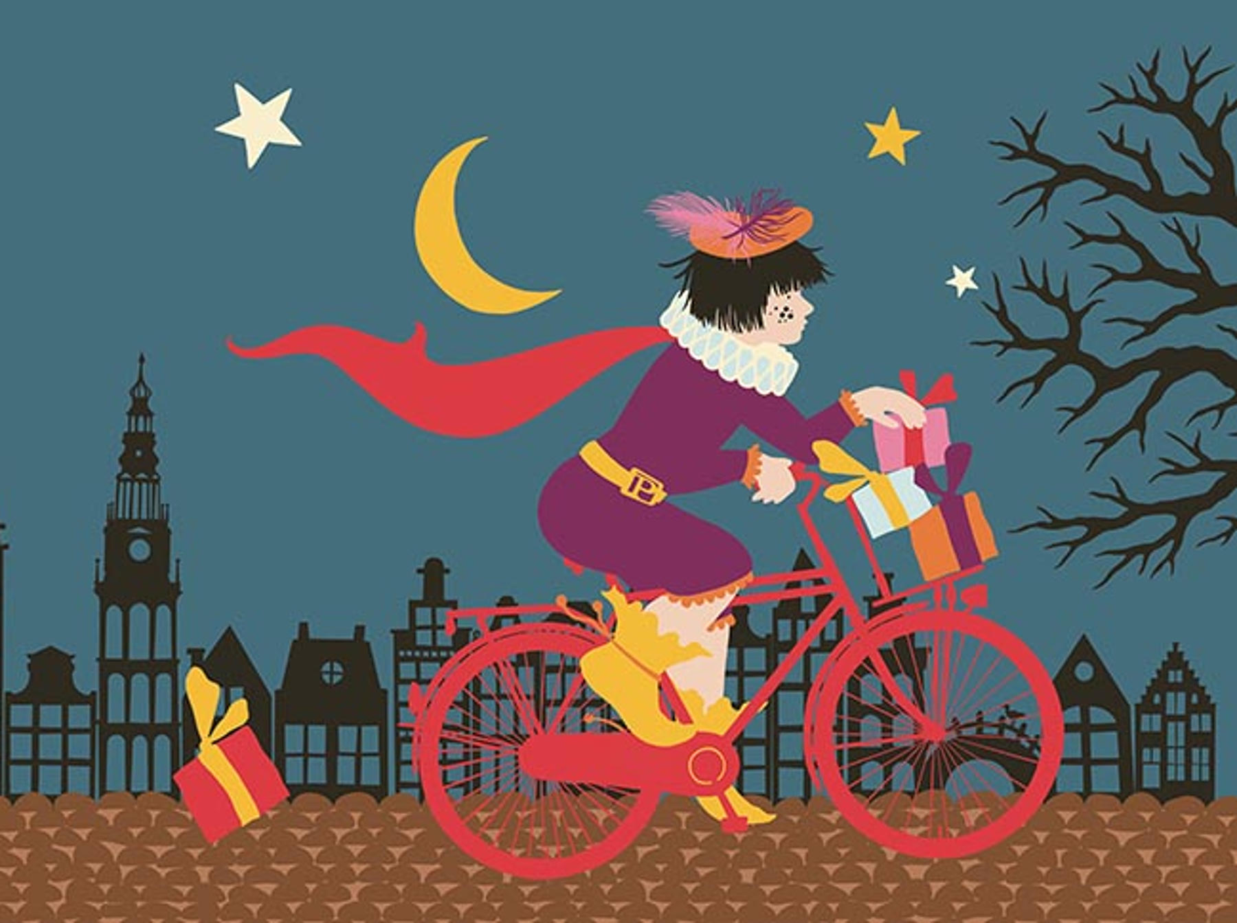 Piet op de fiets